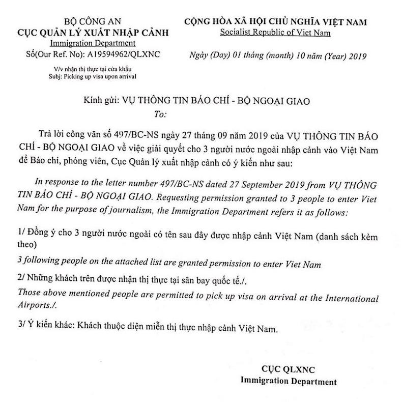 vietnam press visa