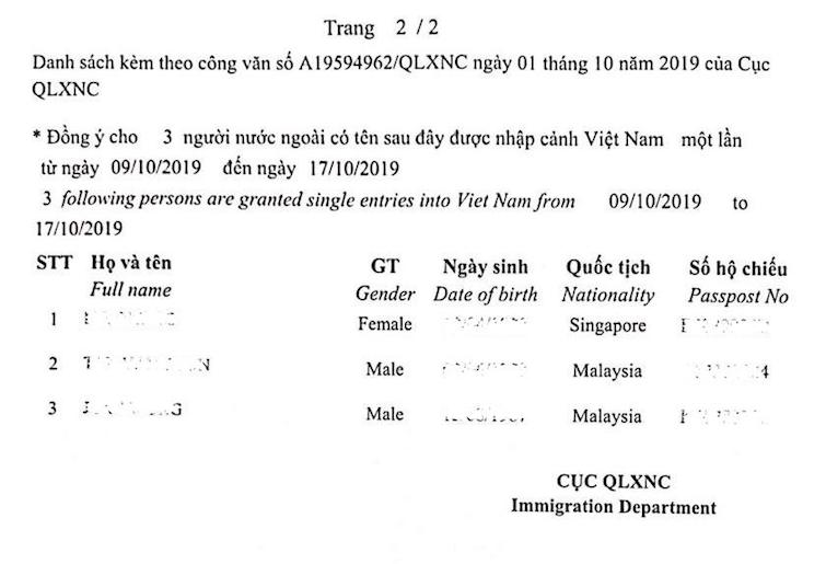 press visa letter
