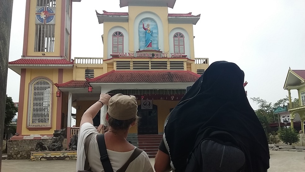 filming at my thuy church ninh binh vietnam
