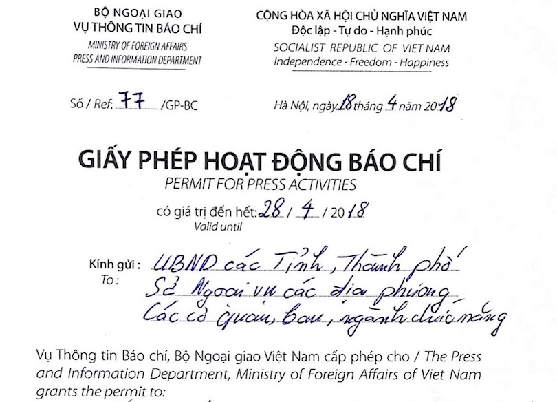 film permit vietnam