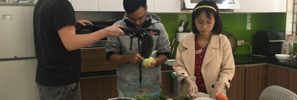 filming vietnamese home cooking dishes