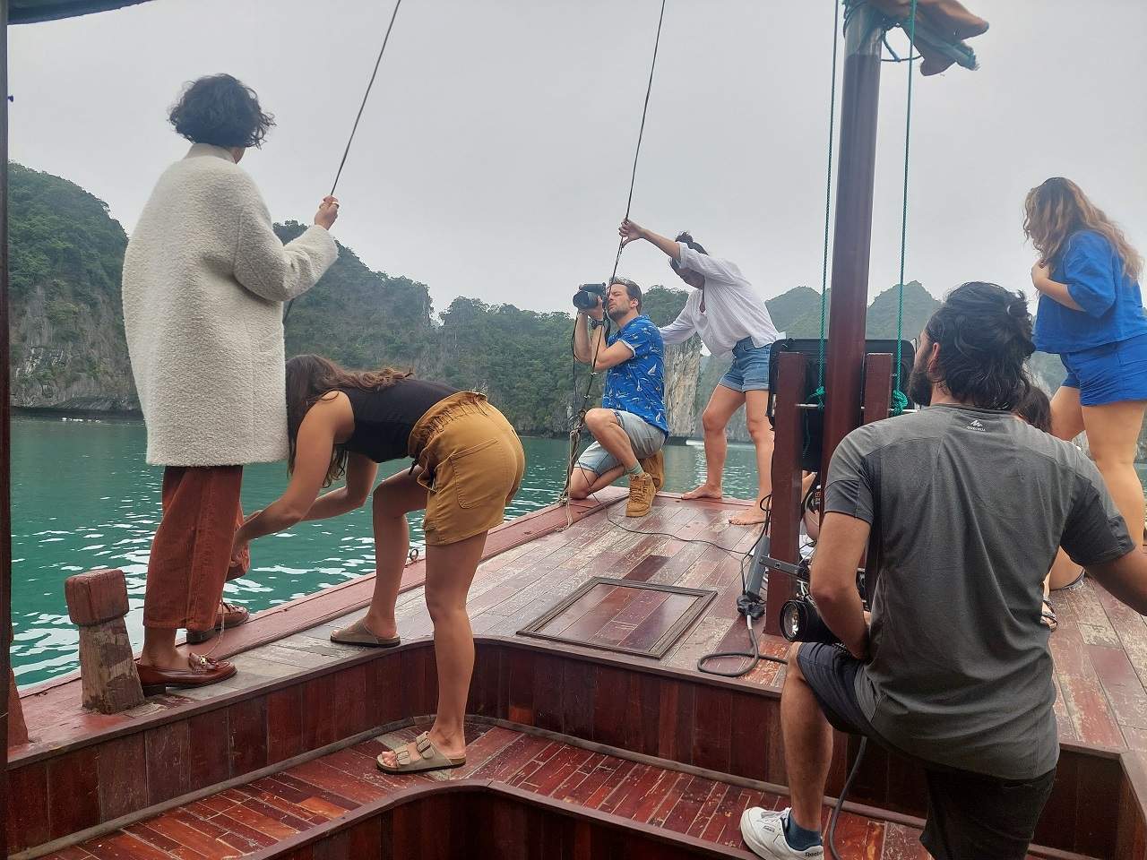 filming in ha long bay vietnam fixer in vietnam
